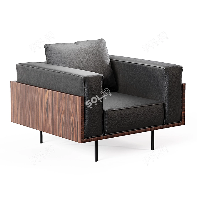 Elegant Minotti Brasilia Armchair: Luxury and Comfort 3D model image 1