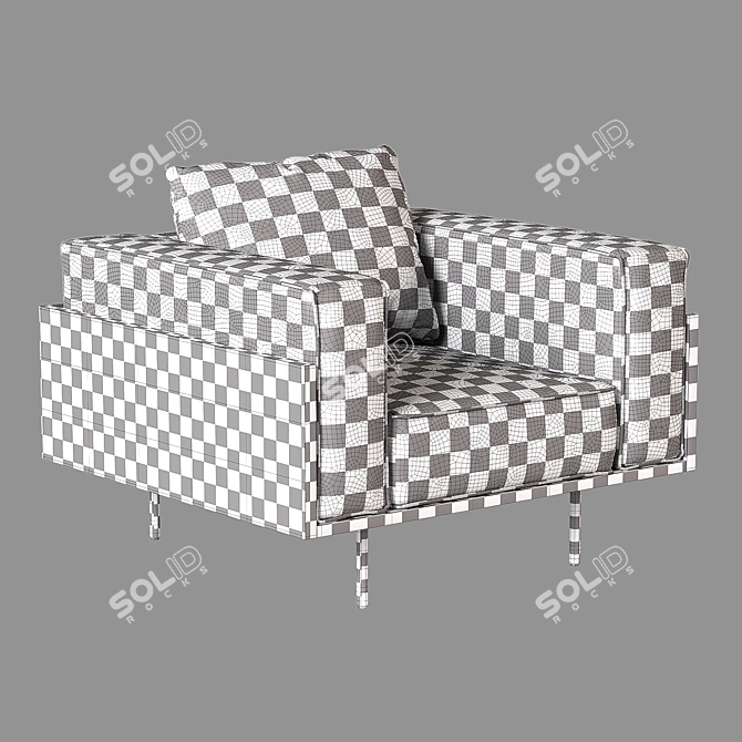 Elegant Minotti Brasilia Armchair: Luxury and Comfort 3D model image 4