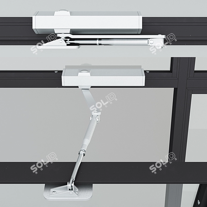  Sleek Aluminum Window: High-quality Render & Materials 3D model image 2