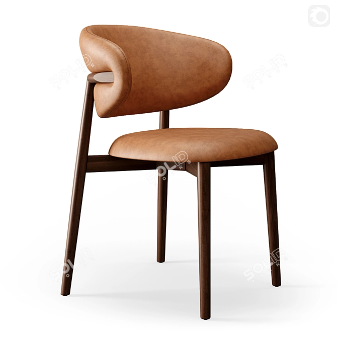 Elegant Oleandro Chairs by Calligaris 3D model image 1