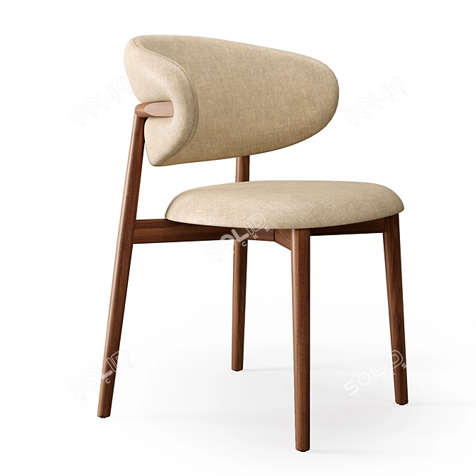 Elegant Oleandro Chairs by Calligaris 3D model image 3