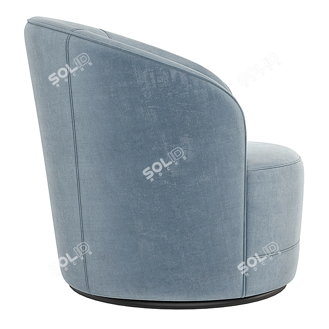 Crate and Barrel Infiniti Swivel Chair: Velvet Colors, 3D Model 3D model image 3