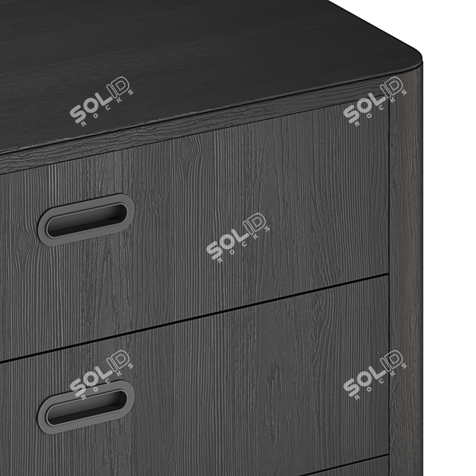 Grotto Cabinet: Exquisite Solid Wood Storage 3D model image 4