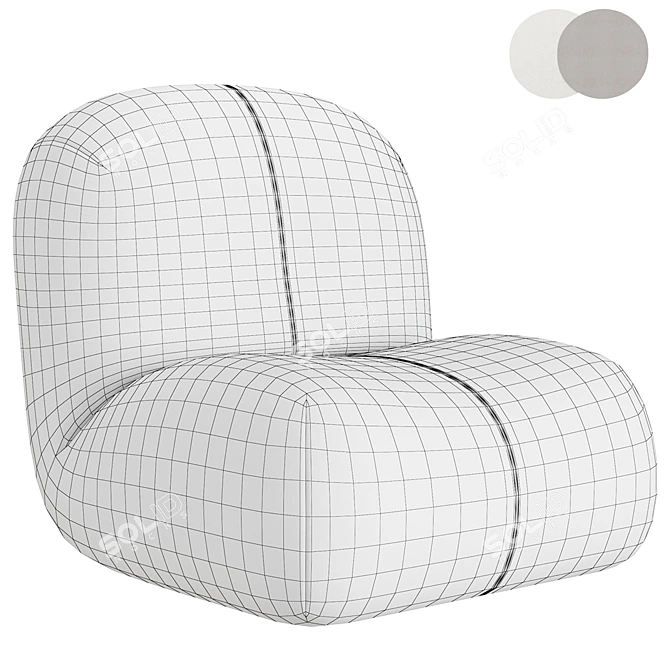 Pukka Modern Lounge Chair 3D model image 5