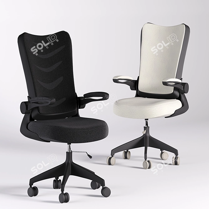 ErgoComfy Office Chair 3D model image 3