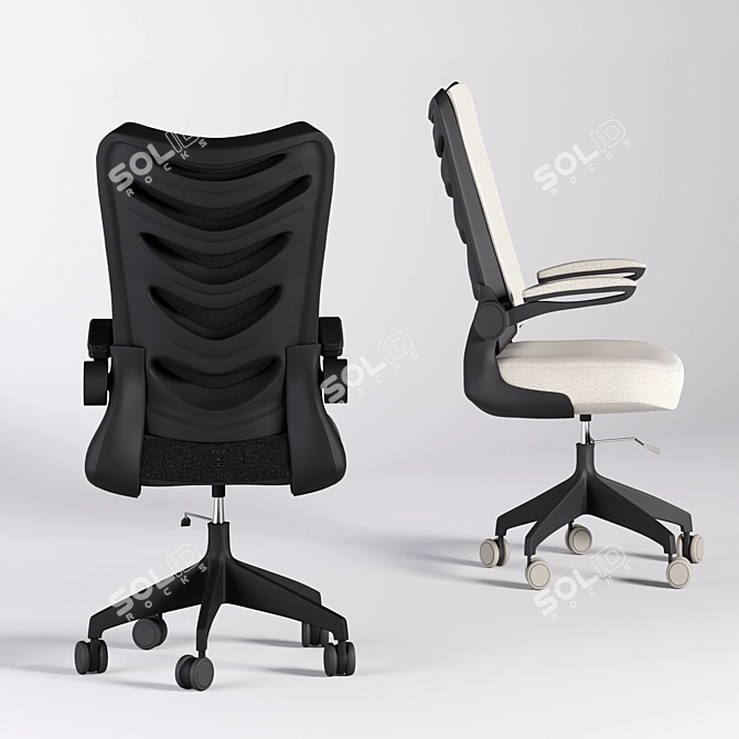 ErgoComfy Office Chair 3D model image 4