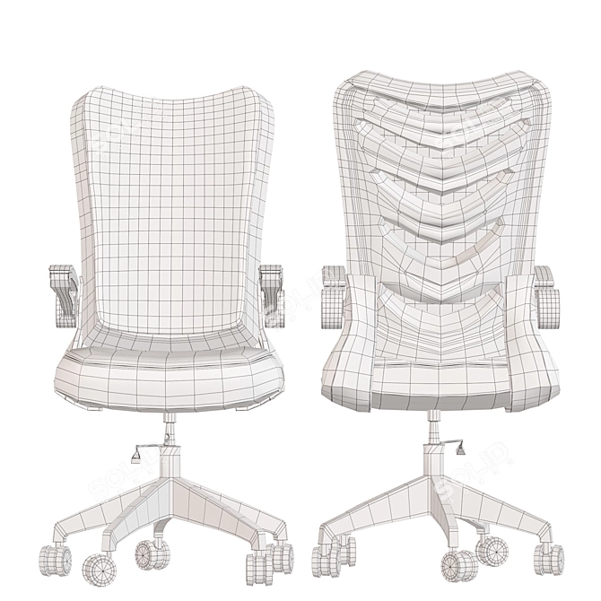 ErgoComfy Office Chair 3D model image 5