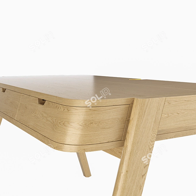 Sleek Shelter Desk: Modern Design 3D model image 3