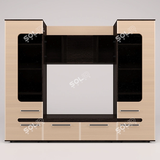 Modern Wall Unit Sona 3D model image 1