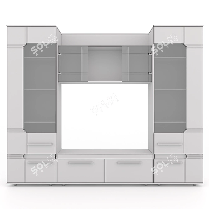 Modern Wall Unit Sona 3D model image 2