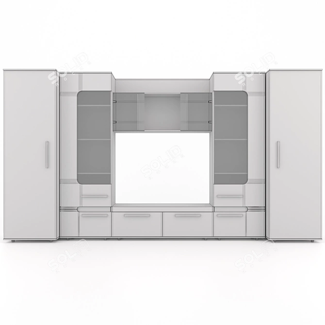 Modern Wall Unit Sona 3D model image 4