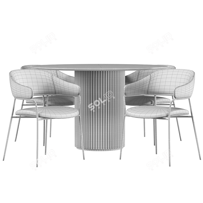 Elegant Signorina Dining Set 3D model image 4