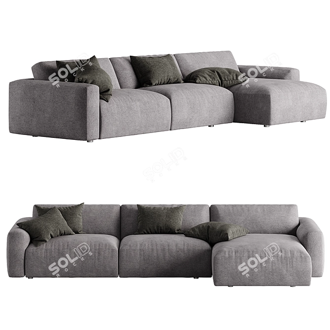 Modern Fenton RAF Sectional - Montford Onyx 3D model image 1