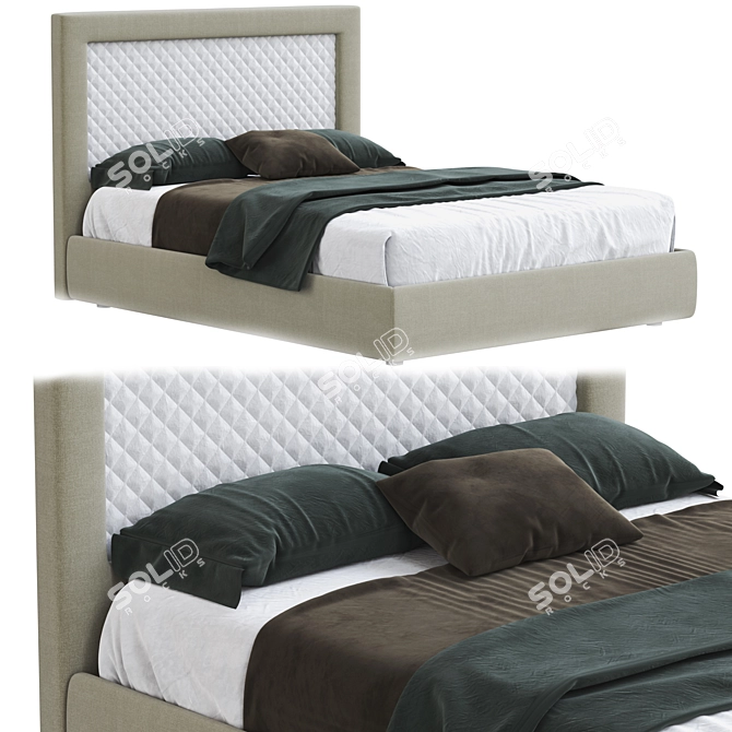 Modern Minimalist Felis Jerry Bed 3D model image 2