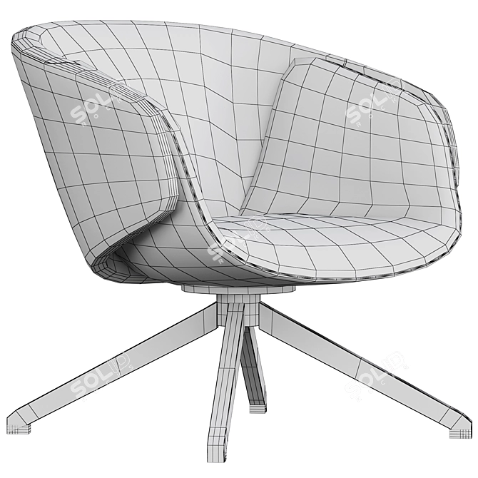 Modern SP01 Anita Armchair - Sleek Design & Luxurious Comfort 3D model image 5