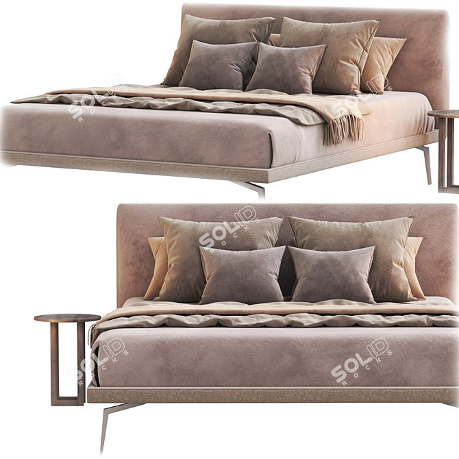 Flexform Feel Good 10 Bed 3D model image 2