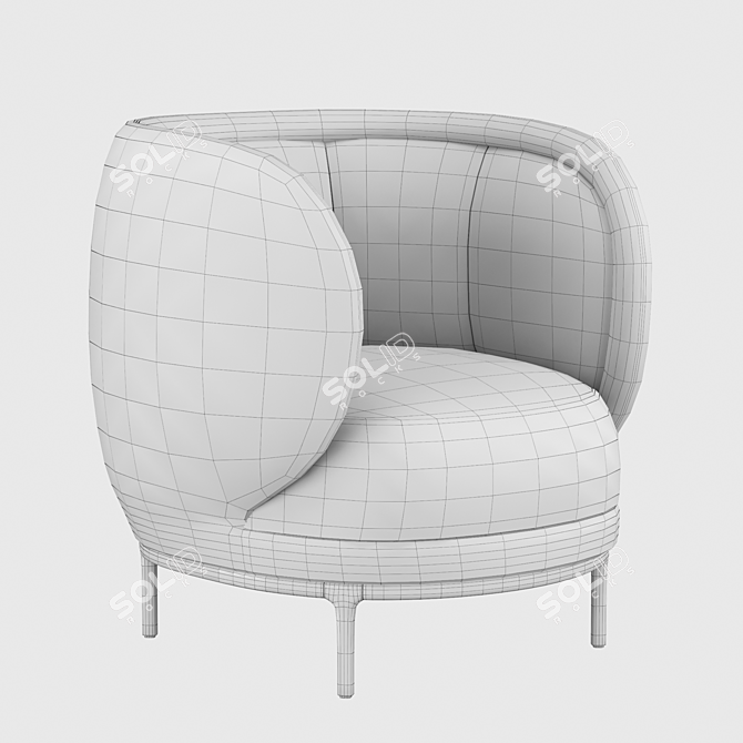 Sleek Vuelta Armchair by Wittman 3D model image 5