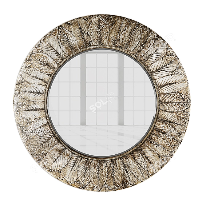 Foliage Round Mirror - 914х914mm 3D model image 1