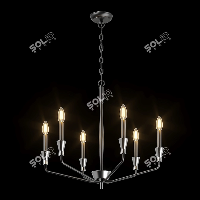 Sleek 6-Light Pendant: 732167 Ragno Lightstar 3D model image 2