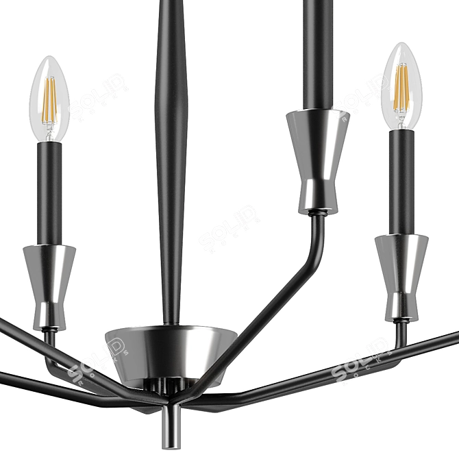 Sleek 6-Light Pendant: 732167 Ragno Lightstar 3D model image 3