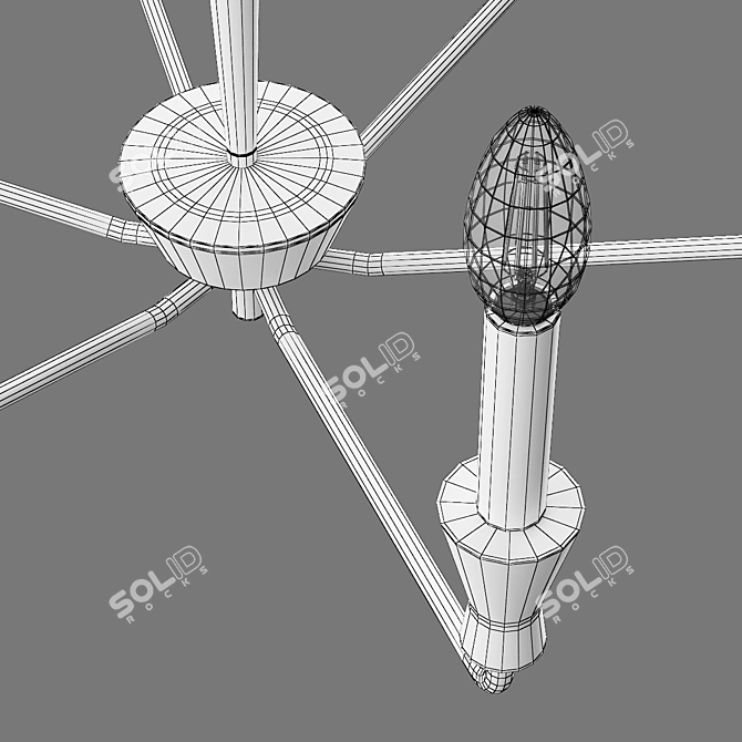 Sleek 6-Light Pendant: 732167 Ragno Lightstar 3D model image 6