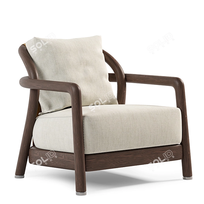 Sleek and Stylish Alison Armchair 3D model image 1