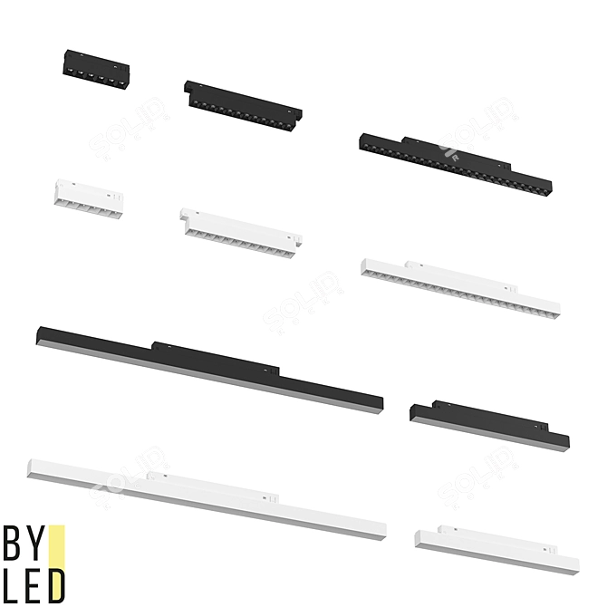 Byled GRAVITY MG20 Magnetic Track Light 3D model image 3