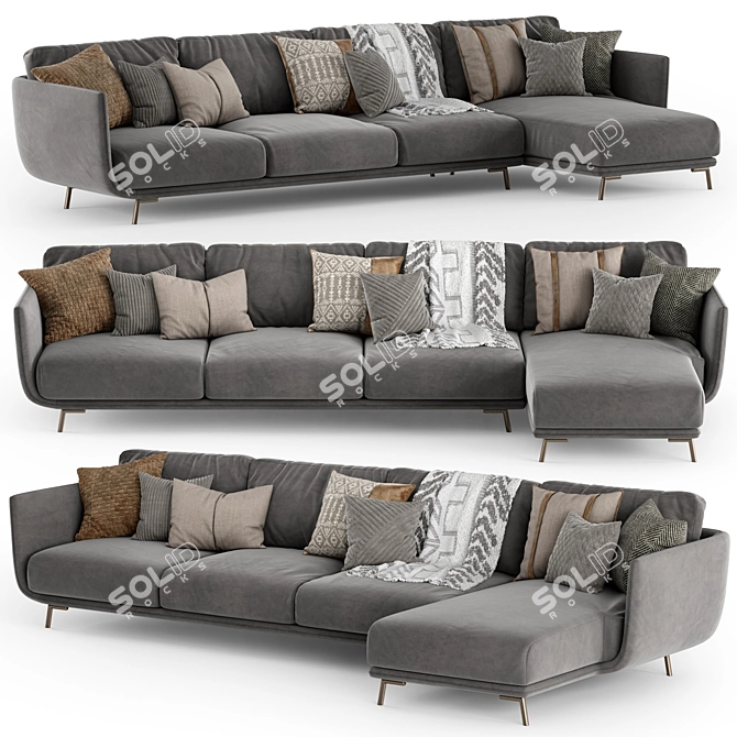 Modern Corner Sofa: Nube Italia JOE 3D model image 1