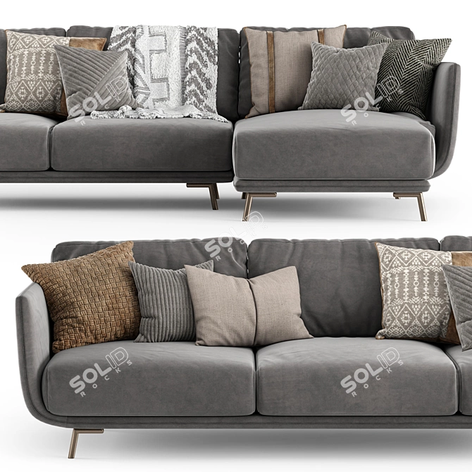 Modern Corner Sofa: Nube Italia JOE 3D model image 2