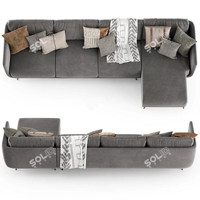 Modern Corner Sofa: Nube Italia JOE 3D model image 4