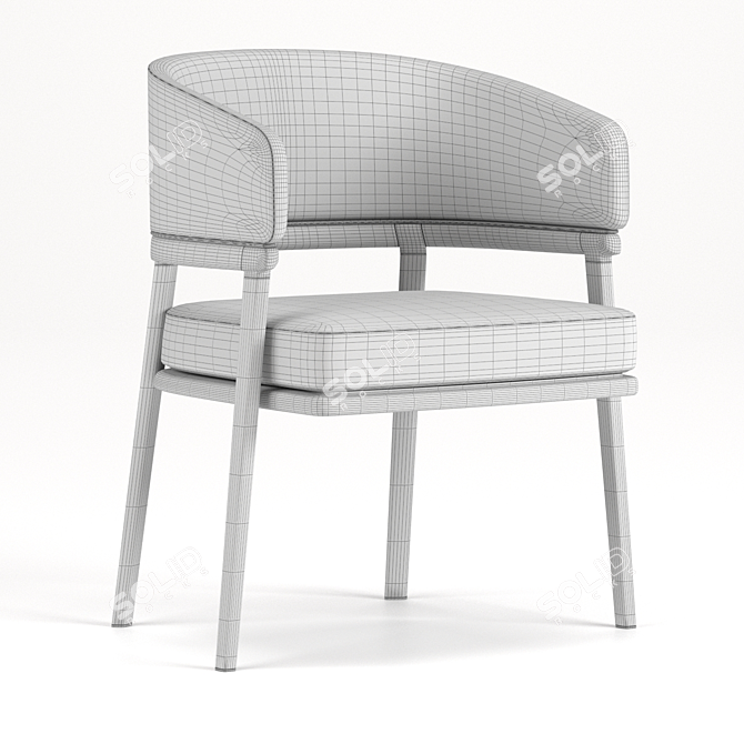 Sleek Mark Aster Dining Chair 3D model image 2