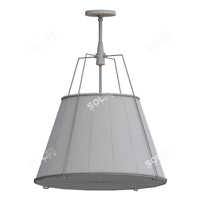 Sleek Conical Pendant Light 3D model image 4