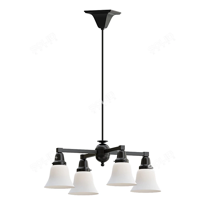 Elegant Jordan Valley Chandelier 3D model image 1