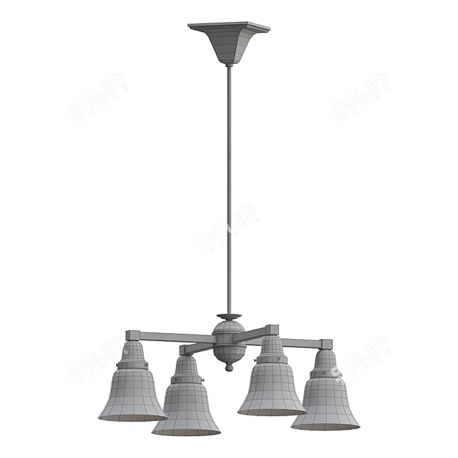 Elegant Jordan Valley Chandelier 3D model image 2