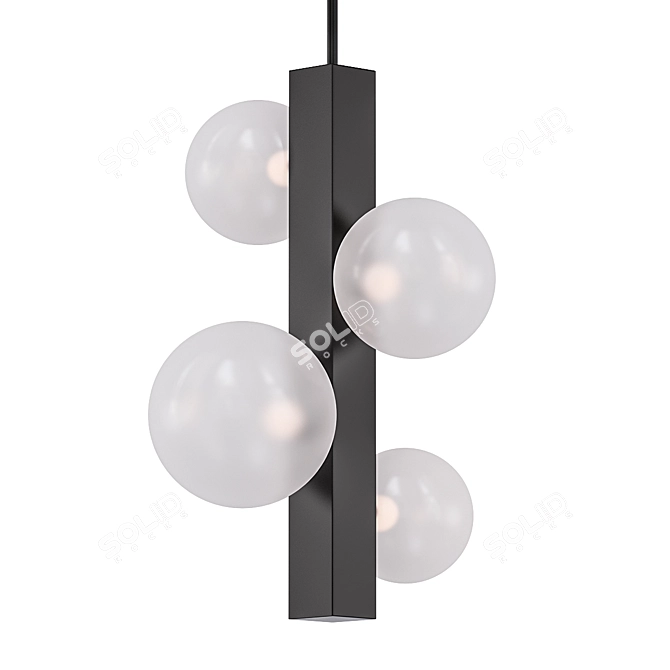 Vintage Charm Old Bronze Pendant 3D model image 1