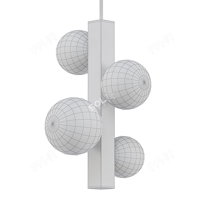 Vintage Charm Old Bronze Pendant 3D model image 2