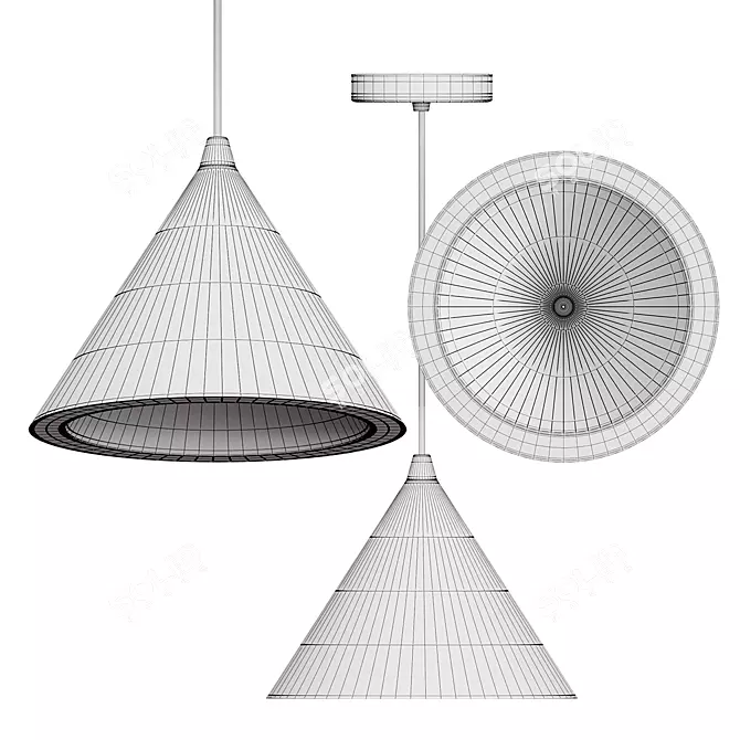 Nordic Metal Pendant Lamp 3D model image 7
