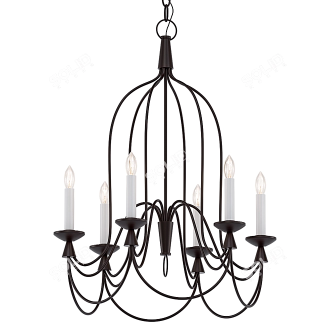 Affordable Chic Lighting: Chandeliers & Pendant Lights 3D model image 1