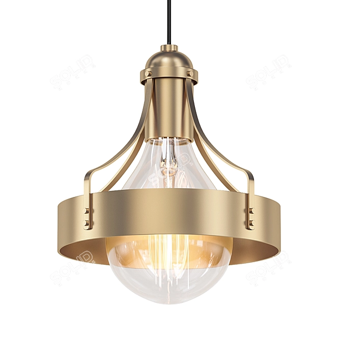 Elegant Agb One Light Pendant 3D model image 1