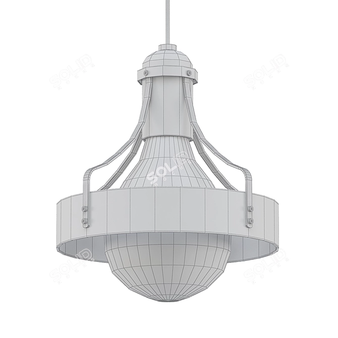 Elegant Agb One Light Pendant 3D model image 2