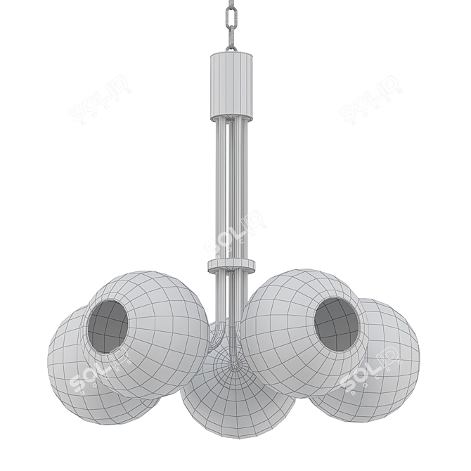 Margot 5-Light Modern Chandelier 3D model image 2