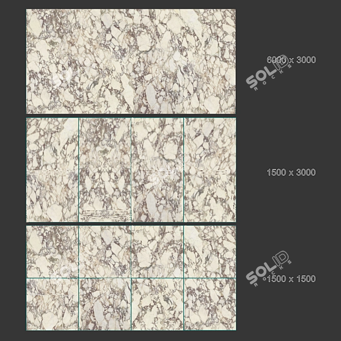 MaxFine Breccia Medicea Porcelain Tile 3D model image 4