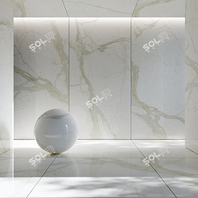 MaxFine Calacatta Porcelain Tile 3D model image 1