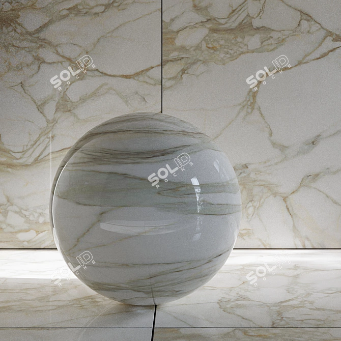 Calacatta Oro Porcelain Tiles 3D model image 2