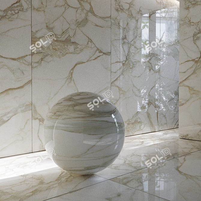 Calacatta Oro Porcelain Tiles 3D model image 3