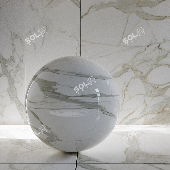 Calacatta Supremo Porcelain Tiles 3D model image 2