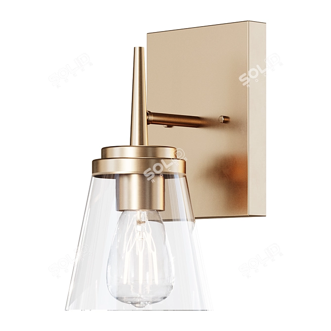 Tapered Spike Wall Sconce 3D model image 1