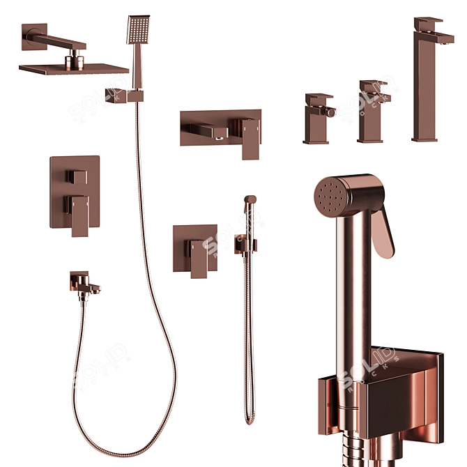 Timo Selene Collection: Complete Bathroom Set 3D model image 4