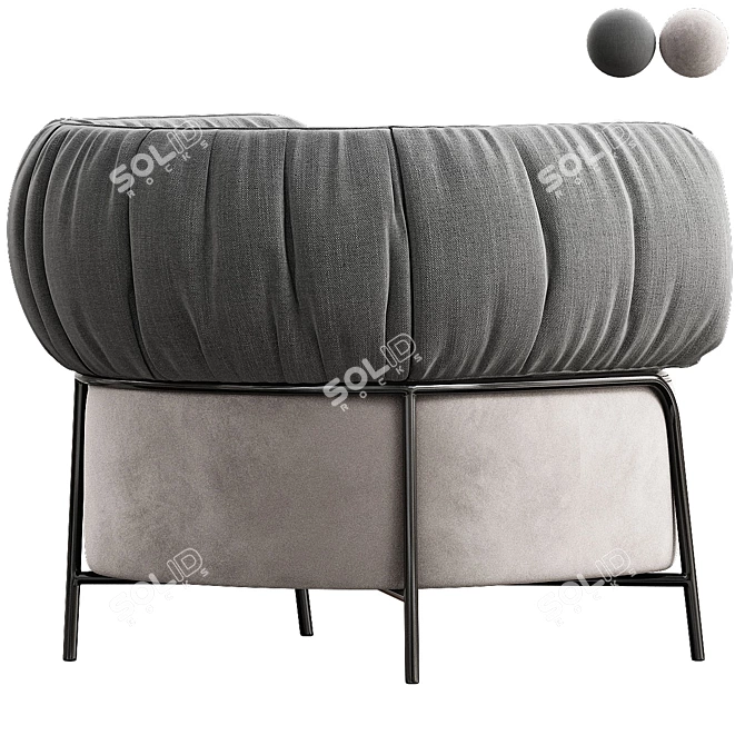 Sleek Calligaris QUADROTTA Sofa 3D model image 4