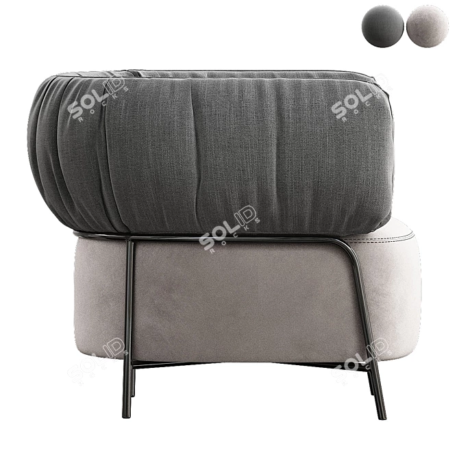 Sleek Calligaris QUADROTTA Sofa 3D model image 5